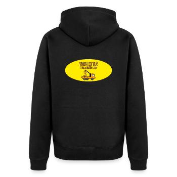 Truck - Unisex Premium Bio Zip Hoodie - Schwarz - Hinten - Nico (187cm)