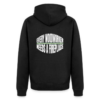 Lumber Carpenter Jokes Carpenter Work Tshirts - Unisex Premium Organic Zip Hoodie - black - Back - Nico (187cm)