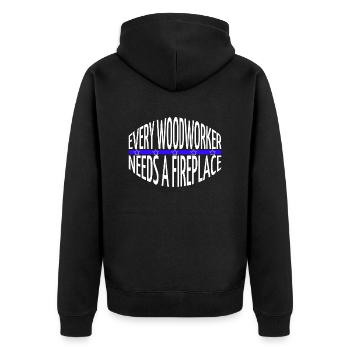 chop wood woodworker a carpenters prayer tshirts - Unisex Premium Bio Zip Hoodie - Schwarz - Hinten - Nico (187cm)