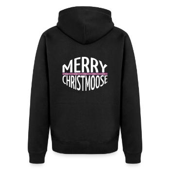 geek happy christmas vacation cute dinosaurs baby - Unisex Premium Bio Zip Hoodie - Schwarz - Hinten - Nico (187cm)