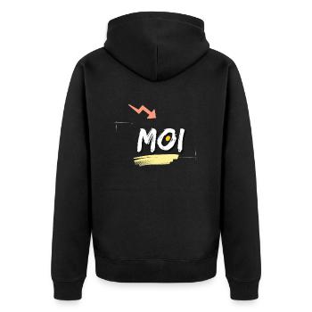 MOI - Veste à capuche bio Premium Unisexe - noir - Dos - Nico (187cm)