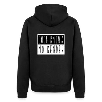 clinical informatics specialisttshirts sayings - Unisex Premium Organic Zip Hoodie - black - Back - Nico (187cm)