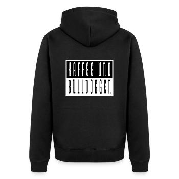 windhund lieblingshund bluthund lustig hunderasse - Unisex Premium Bio Zip Hoodie - Schwarz - Hinten - Nico (187cm)