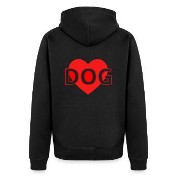 Hund Chien - Veste à capuche bio Premium Unisexe - noir - Dos - Nico (187cm)