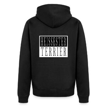 geburtstag welpe bullterrier lieblingshund pfote - Unisex Premium Bio Zip Hoodie - Schwarz - Hinten - Nico (187cm)