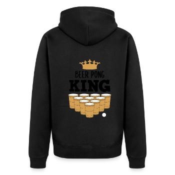 Beer Pong King Beer Pong Cadeau amusant - Veste à capuche bio Premium Unisexe - noir - Dos - Nico (187cm)