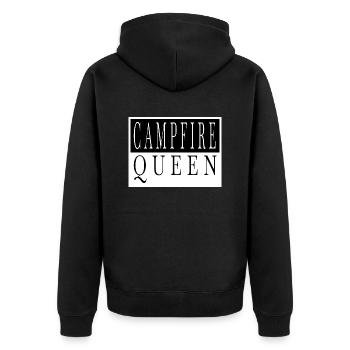 humor camping out breakfast gift idea tent - Unisex Premium Bio Zip Hoodie - Schwarz - Hinten - Nico (187cm)