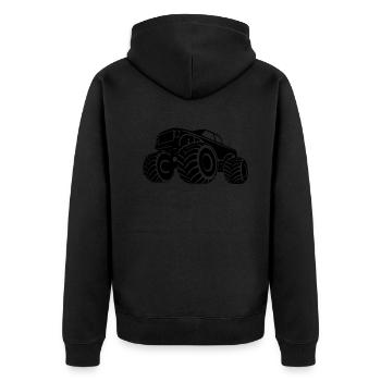 Monstertruck Monster Truck Fans Fahrer Geschenk - Unisex Premium Bio Zip Hoodie - Schwarz - Hinten - Nico (187cm)