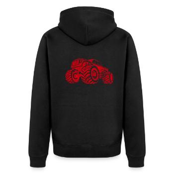 Monstertruck Monster Truck Fans Fahrer Geschenk - Unisex Premium Bio Zip Hoodie - Schwarz - Hinten - Nico (187cm)