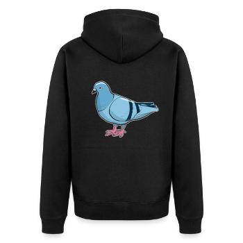 Pigeon Pigeon Fancier Pigeon Lovers Cadeau - Veste à capuche bio Premium Unisexe - noir - Dos - Nico (187cm)