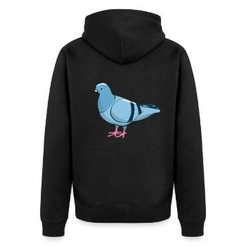 Pigeon Pigeon Fancier Pigeon Lovers Cadeau - Veste à capuche bio Premium Unisexe - noir - Dos - Nico (187cm)