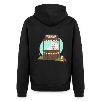 Free Hisses - Hissing Booth - Unisex Premium Organic Zip Hoodie - black - Back - Nico (187cm)