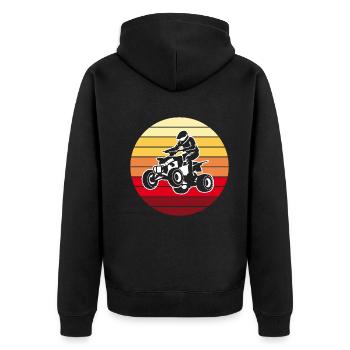 Quad Driver Off-road Off-road Vehicle Gift - Unisex Premium Organic Zip Hoodie - black - Back - Nico (187cm)