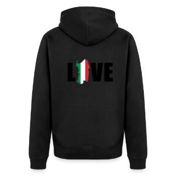 Sardaigne Carte Vacances Italienne Ile Cadeau - Veste à capuche bio Premium Unisexe - noir - Dos - Nico (187cm)