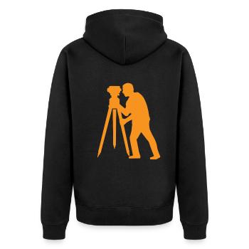 Profession d’arpenteur-géomètre Cadeau de formation professionnelle - Veste à capuche bio Premium Unisexe - noir - Dos - Nico (187cm)