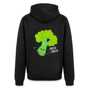 Kawaii Brocoli Hulahooping Cadeau - Veste à capuche bio Premium Unisexe - noir - Dos - Nico (187cm)