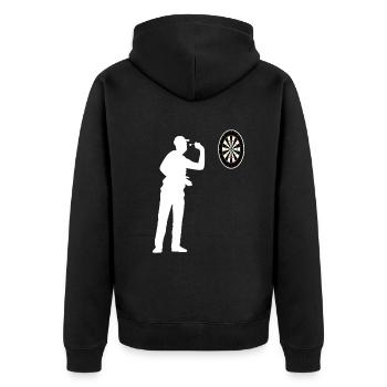 Darts Darts Player Darts Game Darts Darts Fan Cadeau - Veste à capuche bio Premium Unisexe - noir - Dos - Nico (187cm)