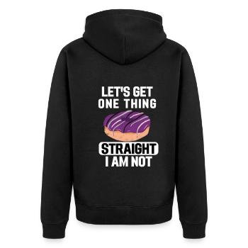 Ace Pride Mois Donut LGBTQ Cadeau Asexuel - Veste à capuche bio Premium Unisexe - noir - Dos - Nico (187cm)