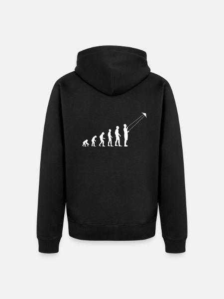 Deltaplane Evolution Kite Flying Cadeau - Veste à capuche bio Premium Unisexe - noir