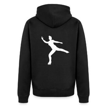 Patinage artistique Patinage artistique Patinage sur glace Cadeau - Veste à capuche bio Premium Unisexe - noir - Dos - Nico (187cm)
