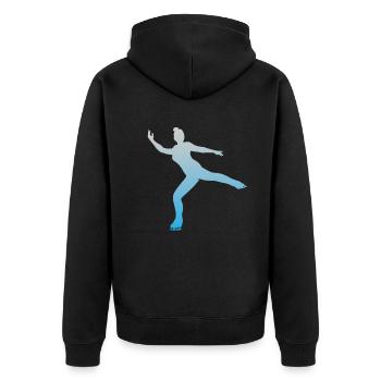 Patinage artistique Patinage artistique Patinage sur glace Cadeau - Veste à capuche bio Premium Unisexe - noir - Dos - Nico (187cm)