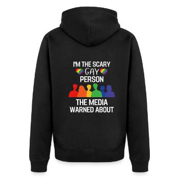 Mois de la fierté arc-en-ciel Cadeau CSD Drôle LGBT - Veste à capuche bio Premium Unisexe - noir - Dos - Nico (187cm)
