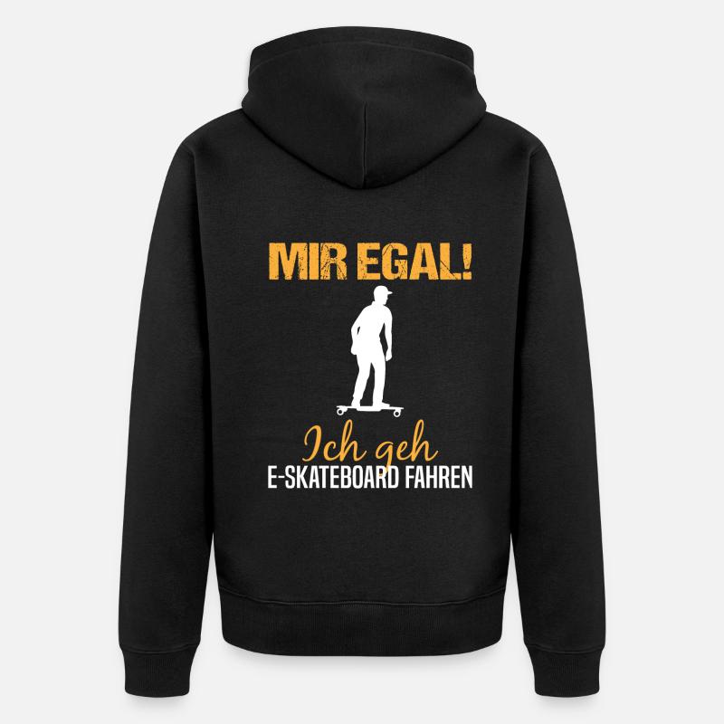 E-Skateboard Spruch Elektro-Skateboard Geschenk - Unisex Premium Bio Zip Hoodie - Schwarz