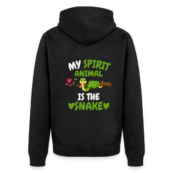 Amoureux des animaux Reptiles Animal Gift Snake - Veste à capuche bio Premium Unisexe - noir - Dos - Nico (187cm)