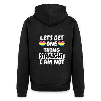 Pansexual Heart Pan Pride LGBT Gift Pansexual - Unisex Premium Organic Zip Hoodie - black - Back - Nico (187cm)