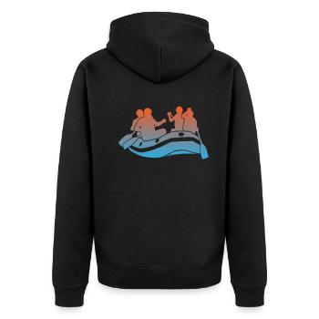 Rafting en eau vive nautique Sports nautiques Cadeau - Veste à capuche bio Premium Unisexe - noir - Dos - Nico (187cm)
