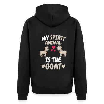 Mon animal spirituel Fermier Cadeau Animal Chèvre - Veste à capuche bio Premium Unisexe - noir - Dos - Nico (187cm)