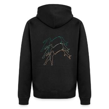 Dresseur de chiens Rétro Vintage Cadeau - Veste à capuche bio Premium Unisexe - noir - Dos - Nico (187cm)