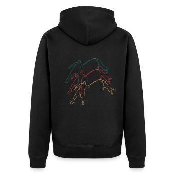 Dresseur de chiens Rétro Vintage Cadeau - Veste à capuche bio Premium Unisexe - noir - Dos - Nico (187cm)