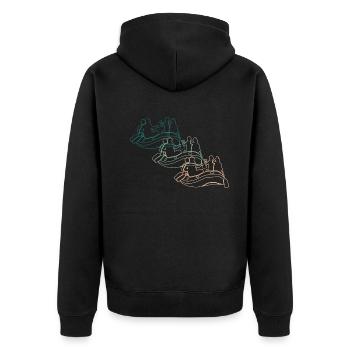 Rafting en eau vive Bateau Rétro Cadeau - Veste à capuche bio Premium Unisexe - noir - Dos - Nico (187cm)