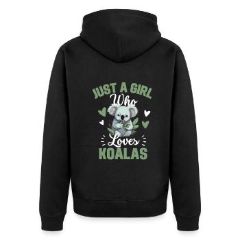 Australie Animal Koala Fille Cadeau Koala - Veste à capuche bio Premium Unisexe - noir - Dos - Nico (187cm)