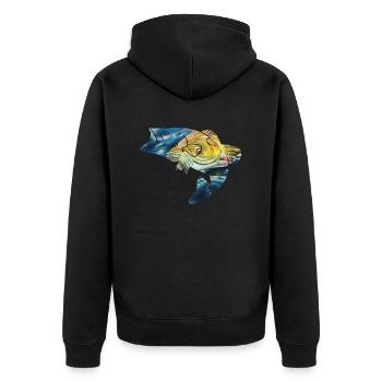 Pêche Pêche Pêcheurs Pêche Hameçons - Veste à capuche bio Premium Unisexe - noir - Dos - Nico (187cm)