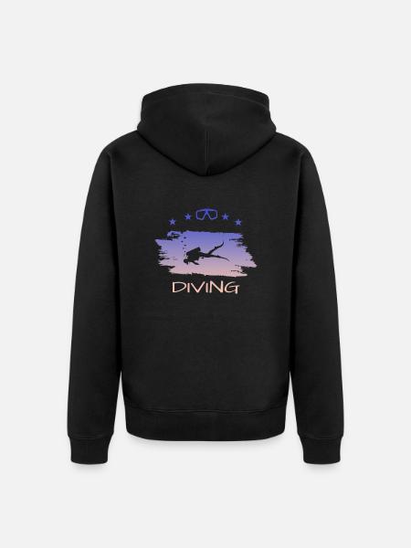 Scuba Diving - Unisex Premium Bio Zip Hoodie - Schwarz