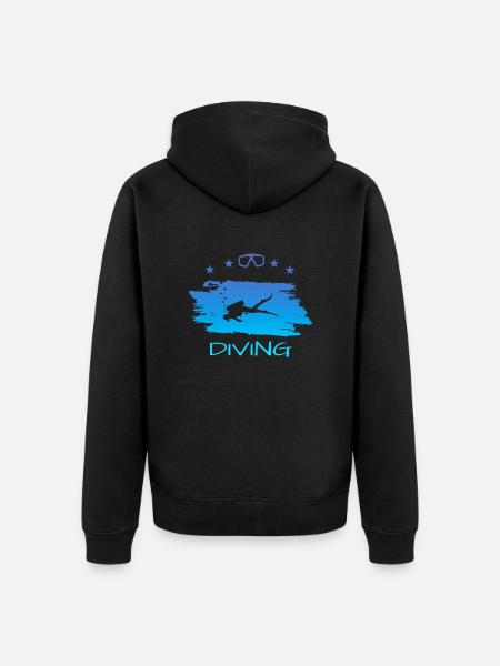 Tauchen - Unisex Premium Bio Zip Hoodie - Schwarz