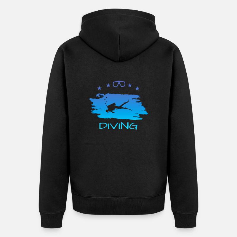 Tauchen - Unisex Premium Bio Zip Hoodie - Schwarz