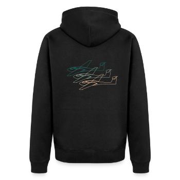 Planeur Planeur Pilote Avion Cadeau - Veste à capuche bio Premium Unisexe - noir - Dos - Nico (187cm)