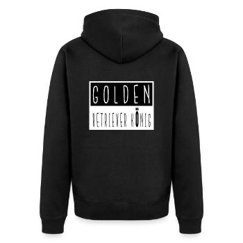 anniversaire chien caniche geek noël drôle - Veste à capuche bio Premium Unisexe - noir - Dos - Nico (187cm)
