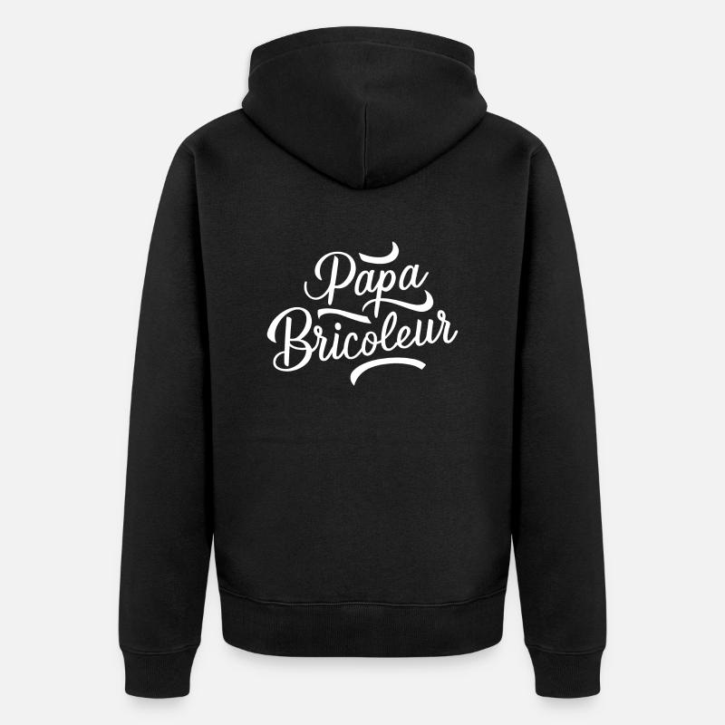 Papa bricoleur - Veste à capuche bio Premium Unisexe - noir