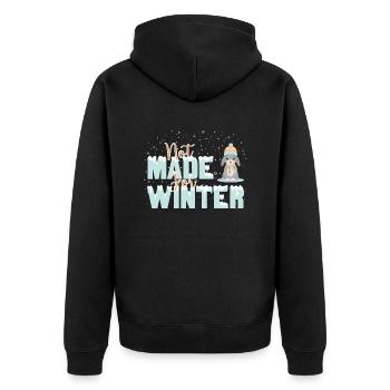 Not made for Winter - Unisex Premium Organic Zip Hoodie - black - Back - Nico (187cm)