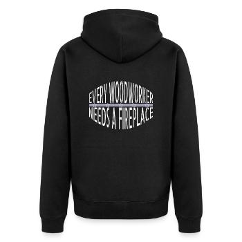 Déclaration du charpentier de construction - Veste à capuche bio Premium Unisexe - noir - Dos - Nico (187cm)