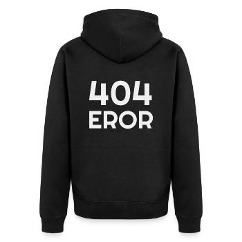 Erreur 404 - Veste à capuche bio Premium Unisexe - noir - Dos - Nico (187cm)