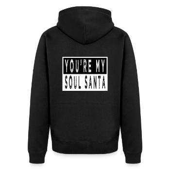santa dork gift idea christmas vacation computer - Unisex Premium Bio Zip Hoodie - Schwarz - Hinten - Nico (187cm)