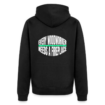 joke geek gift birthday present the carpenters - Unisex Premium Bio Zip Hoodie - Schwarz - Hinten - Nico (187cm)