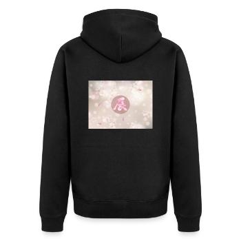 2024, Japanese Kanji New Year 2024, Japanese - Unisex Premium Organic Zip Hoodie - black - Back - Nico (187cm)