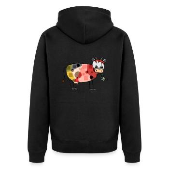 Vache - Veste à capuche bio Premium Unisexe - noir - Dos - Nico (187cm)
