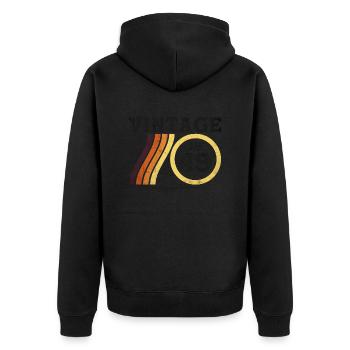 Millésime 1949 Édition Limitée Classique Rétro 75 - Veste à capuche bio Premium Unisexe - noir - Dos - Nico (187cm)